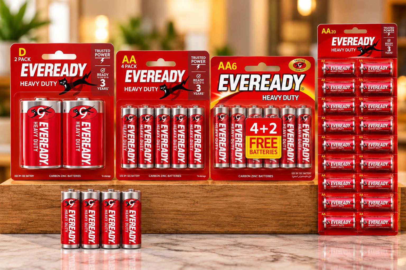 EVEREADY battery display