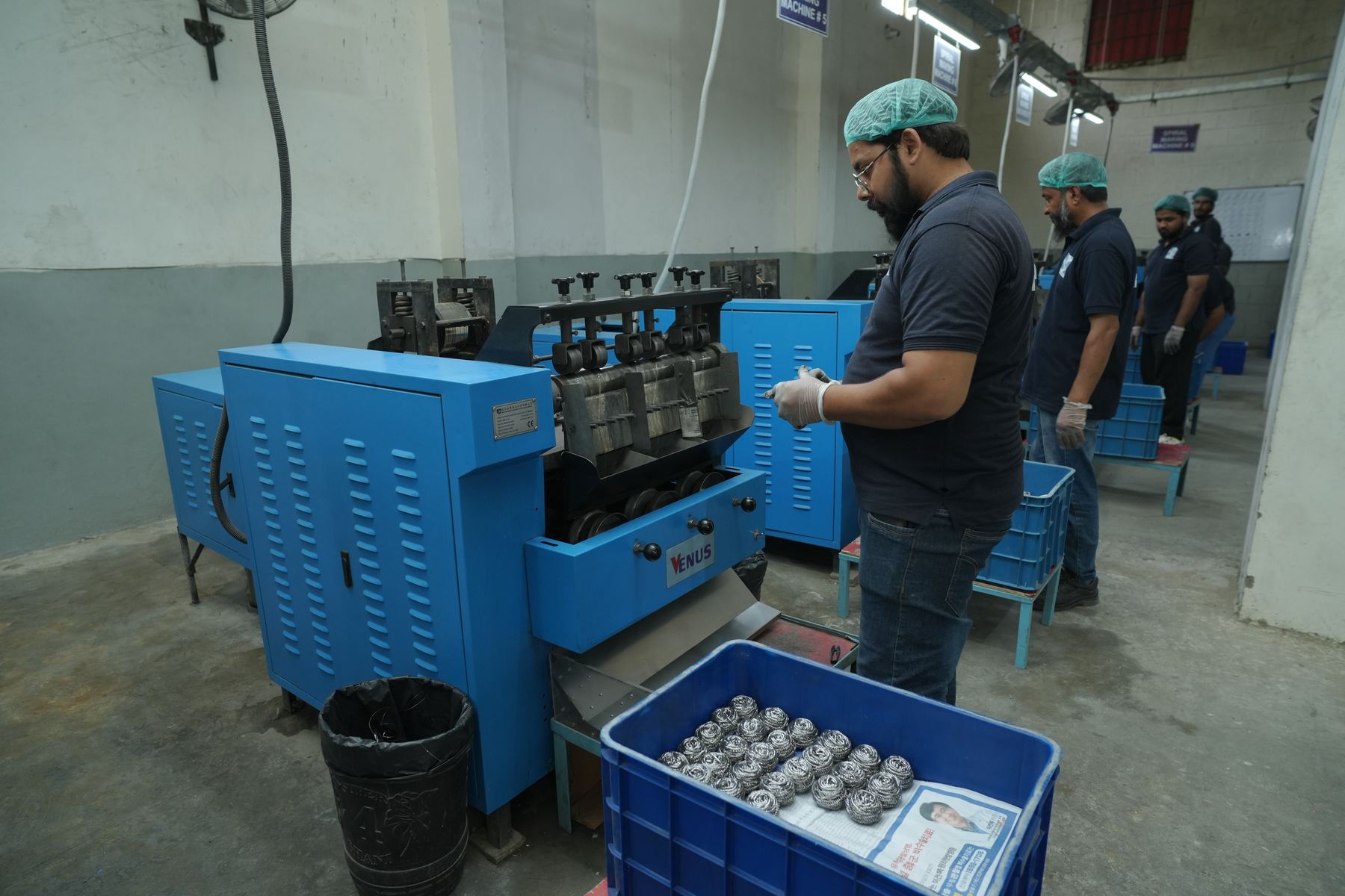 Materials on the production line